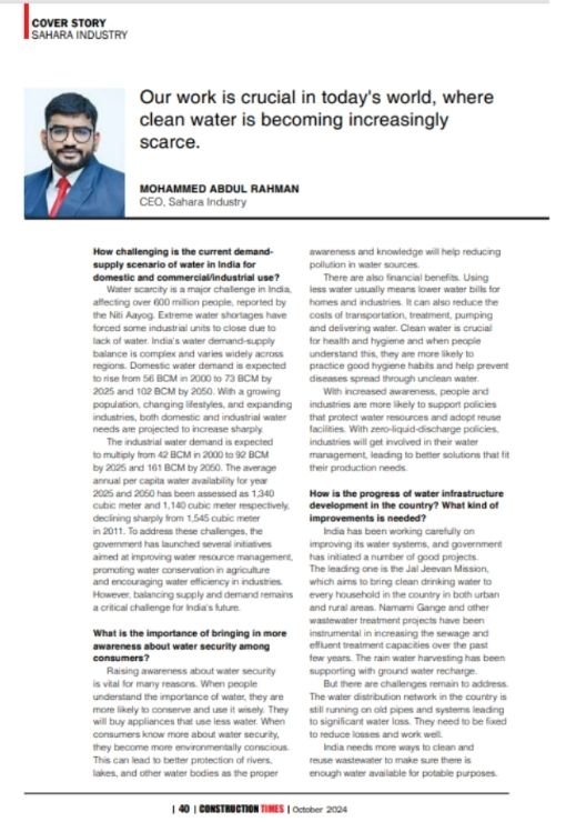 Construction Times – Cover Story