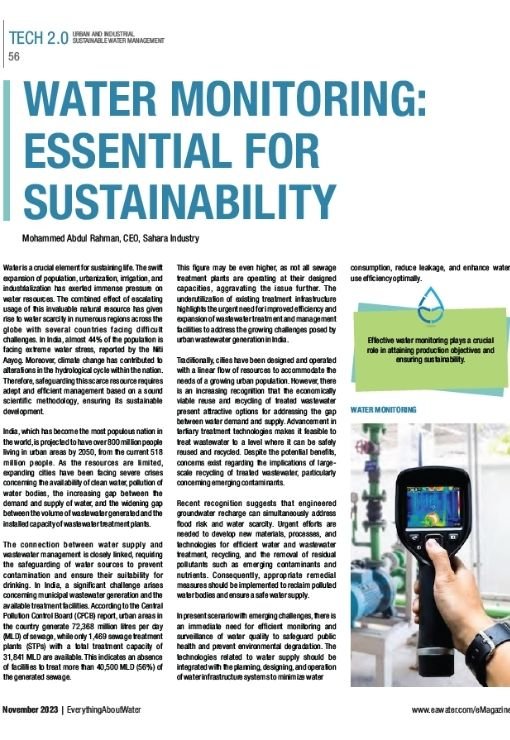 Water Monitoring Essential for Sustainability