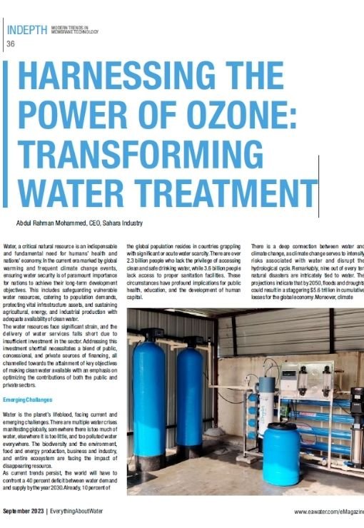 Harnessing The Power Of Ozone: Transforming Water Treatment