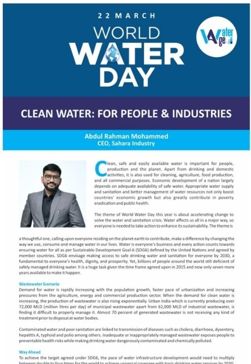 World Water Day – Mohammed Abdul Rahman