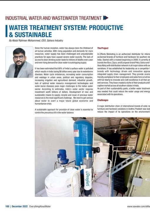 Water Treatment System Productive & Sustainable
