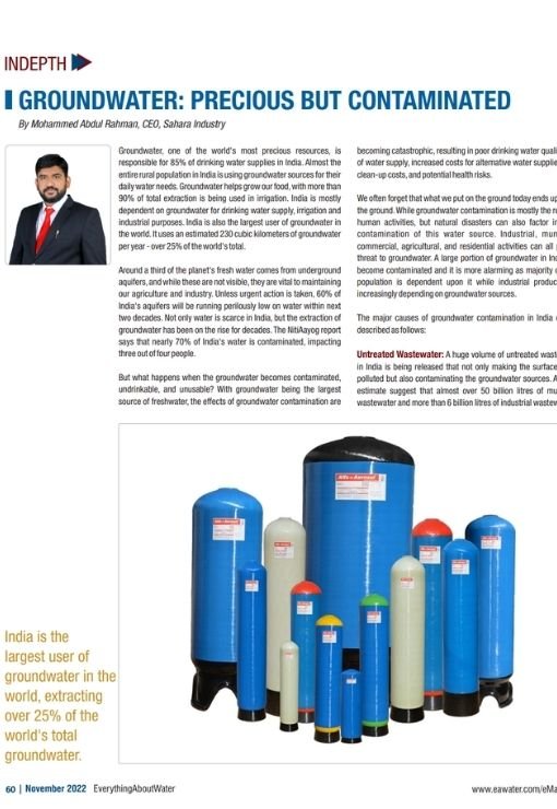 Groundwater-Precious But Contaminated